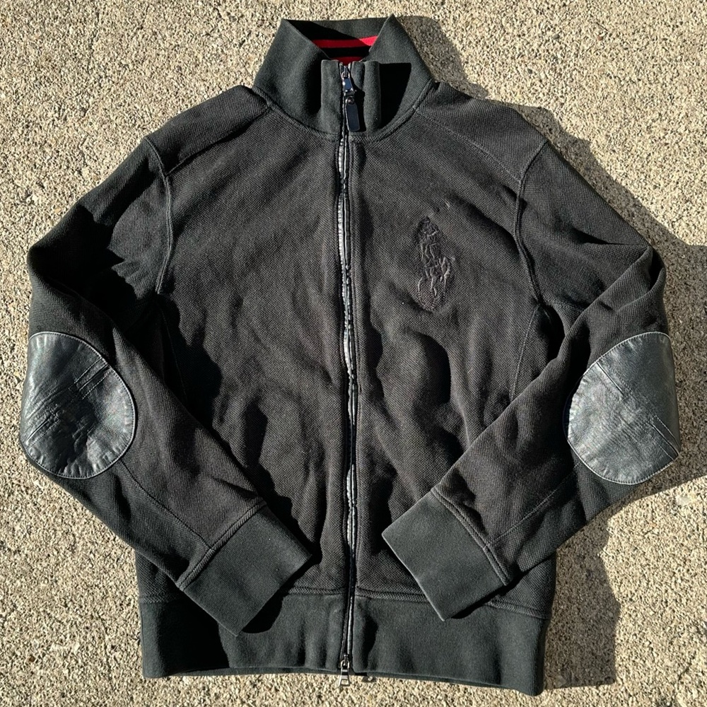 VTG Polo RL Big pony Ralph Lauren Chief keef swag Black Rider Jacket size Medium